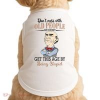 Don't Mess With Old People Old Man Doggie Tank thumb 0