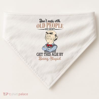 Don't Mess With Old People Old Man USA-Made Doggie Bandana