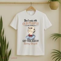 Don't Mess With Old People Old Man T-Shirt thumb 2
