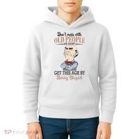 Don't Mess With Old People Old Man Kids Hoodie thumb 4