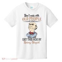 Don't Mess With Old People Old Man Kids T-Shirt thumb 0