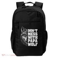 DonT Mess With Papa Wolf Dad For FatherS Day Backpack thumb 0