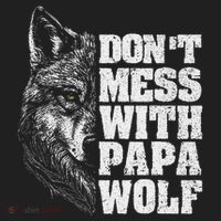 DonT Mess With Papa Wolf Dad For FatherS Day Beanie thumb 2