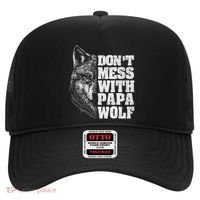 DonT Mess With Papa Wolf Dad For FatherS Day Hat thumb 0