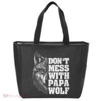 DonT Mess With Papa Wolf Dad For FatherS Day Tote Bag thumb 0
