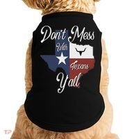 Don't Mess With A Texan Distressed Texas Doggie Tank thumb 0