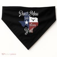 Don't Mess With A Texan Distressed Texas USA-Made Doggie Bandana thumb 0