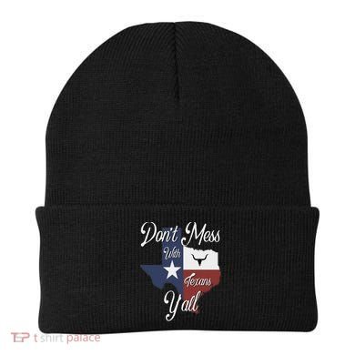 Don't Mess With A Texan Distressed Texas Beanie