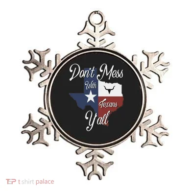 Don't Mess With A Texan Distressed Texas Ornament