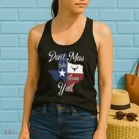 Don't Mess With A Texan Distressed Texas Women's Tank Top thumb 2
