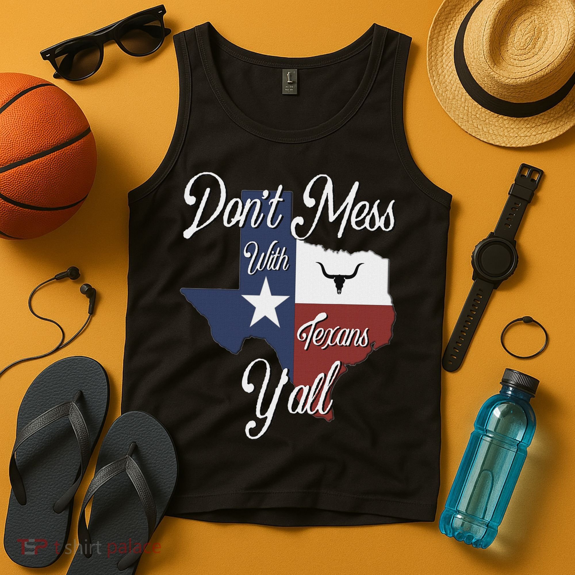 Don't Mess With A Texan Distressed Texas Tank Top