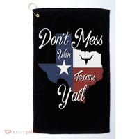 Don't Mess With A Texan Distressed Texas Golf Towel thumb 0