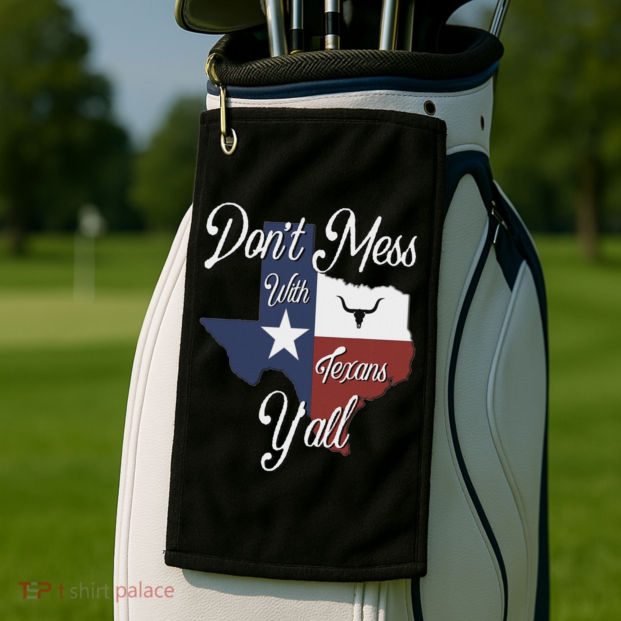Don't Mess With A Texan Distressed Texas Golf Towel