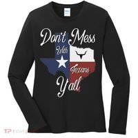 Don't Mess With A Texan Distressed Texas Women's Long Sleeve Shirt thumb 0