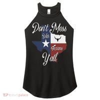 Don't Mess With A Texan Distressed Texas Women's Perfect Tri Rocker Tank thumb 0