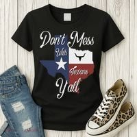 Don't Mess With A Texan Distressed Texas Women's T-Shirt thumb 3