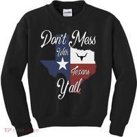 Don't Mess With A Texan Distressed Texas Kids Sweatshirt thumb 0