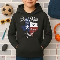 Don't Mess With A Texan Distressed Texas Kids Hoodie thumb 2