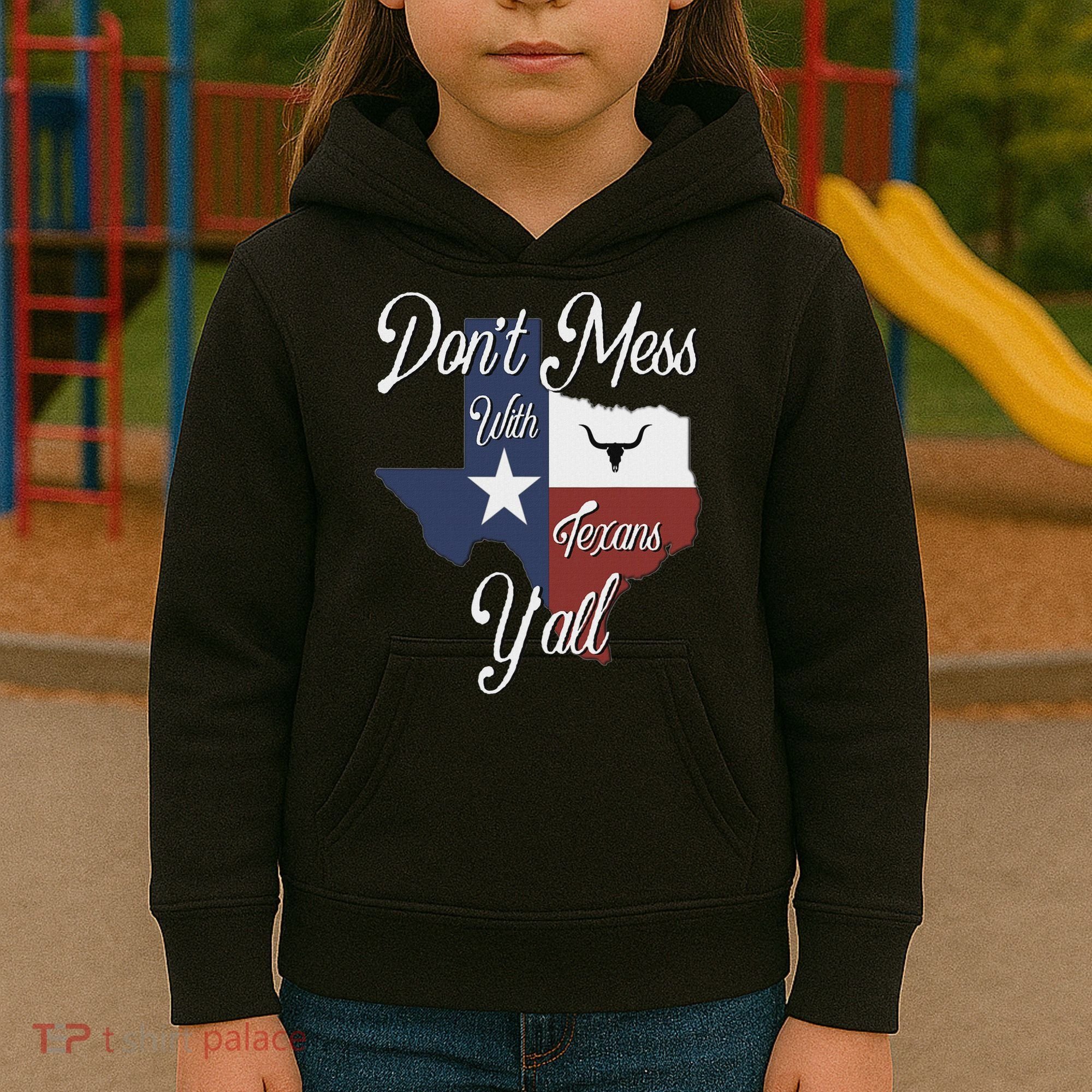 Don't Mess With A Texan Distressed Texas Kids Hoodie
