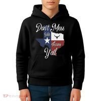 Don't Mess With A Texan Distressed Texas Kids Hoodie thumb 4