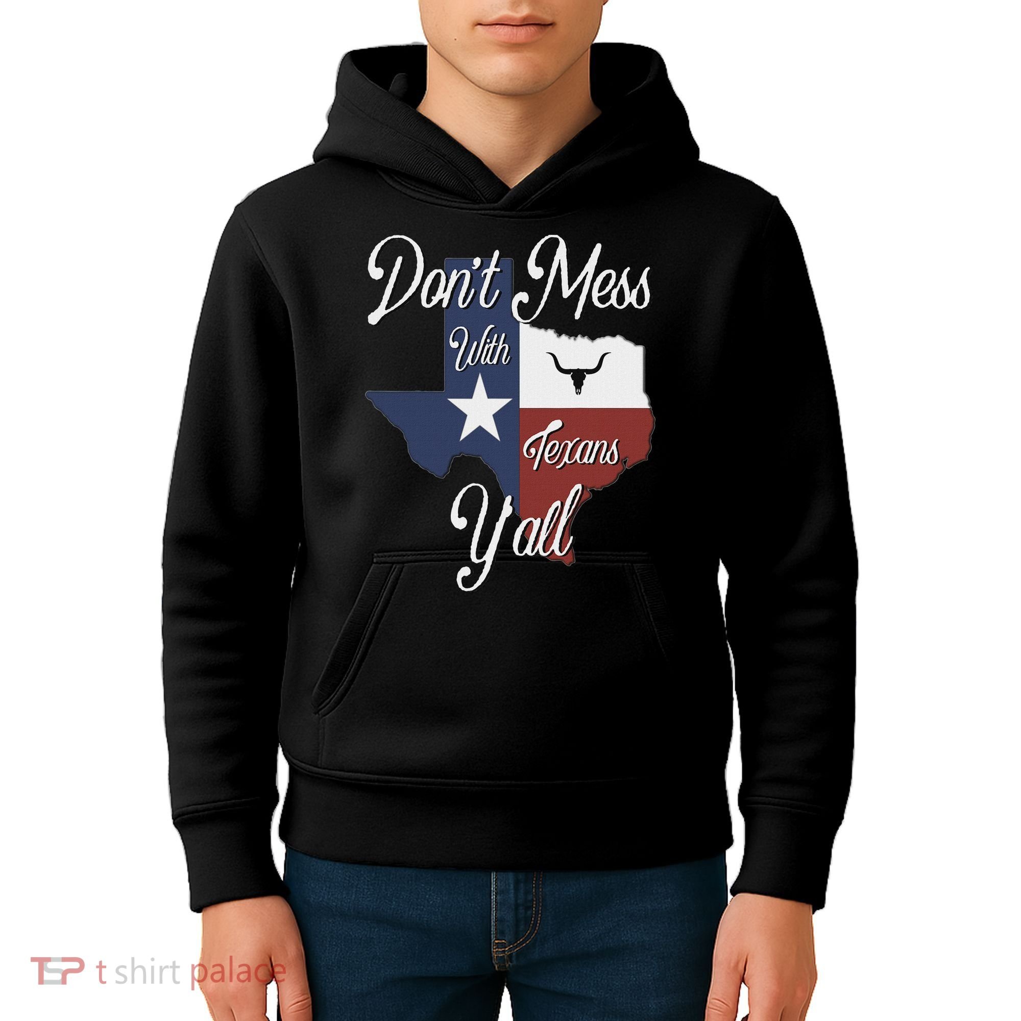 Don't Mess With A Texan Distressed Texas Kids Hoodie