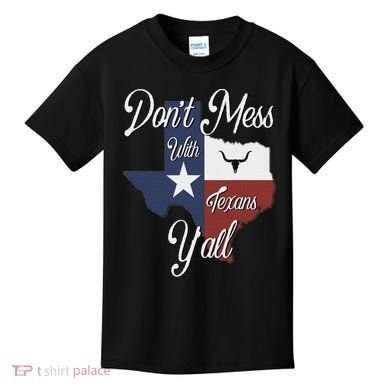 Don't Mess With A Texan Distressed Texas Kids T-Shirt