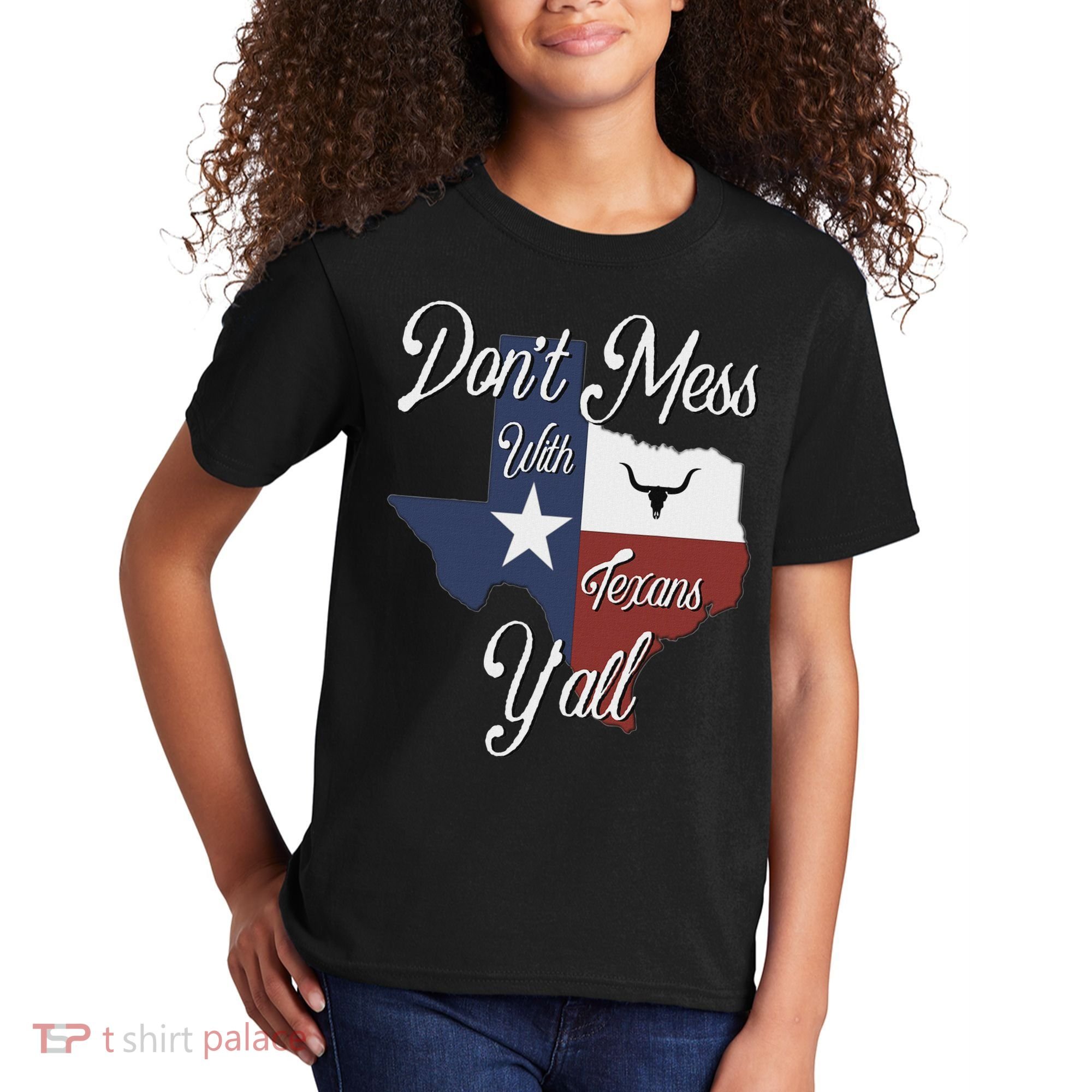 Don't Mess With A Texan Distressed Texas Kids T-Shirt