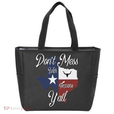 Don't Mess With A Texan Distressed Texas Tote Bag