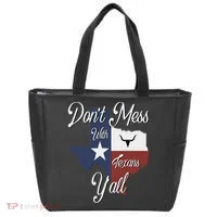Don't Mess With A Texan Distressed Texas Tote Bag thumb 0