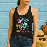 Don't Mess With MamaSAURUS You'll Get Jurasskicked Auntie Women's Tank Top thumb 2
