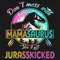 Don't Mess With MamaSAURUS You'll Get Jurasskicked Auntie Women's Tank Top thumb 5
