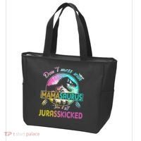 Don't Mess With MamaSAURUS You'll Get Jurasskicked Auntie Tote Bag thumb 3