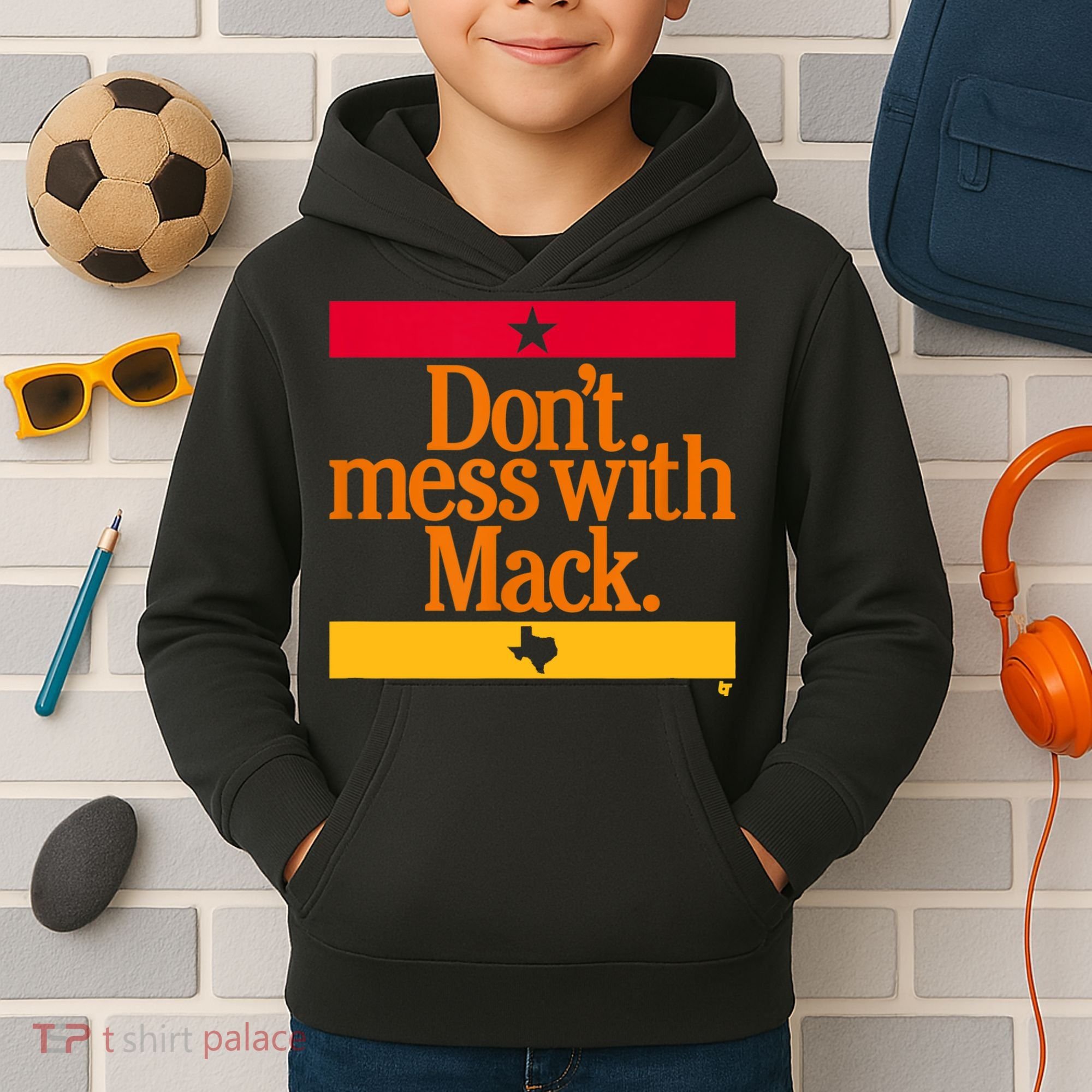 Don't Mess With Mattress Mack Houston Baseball Kids Hoodie