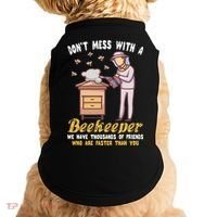 Don't Mess With A Beekeeper Funny Beekeeping Quote Doggie Tank thumb 0