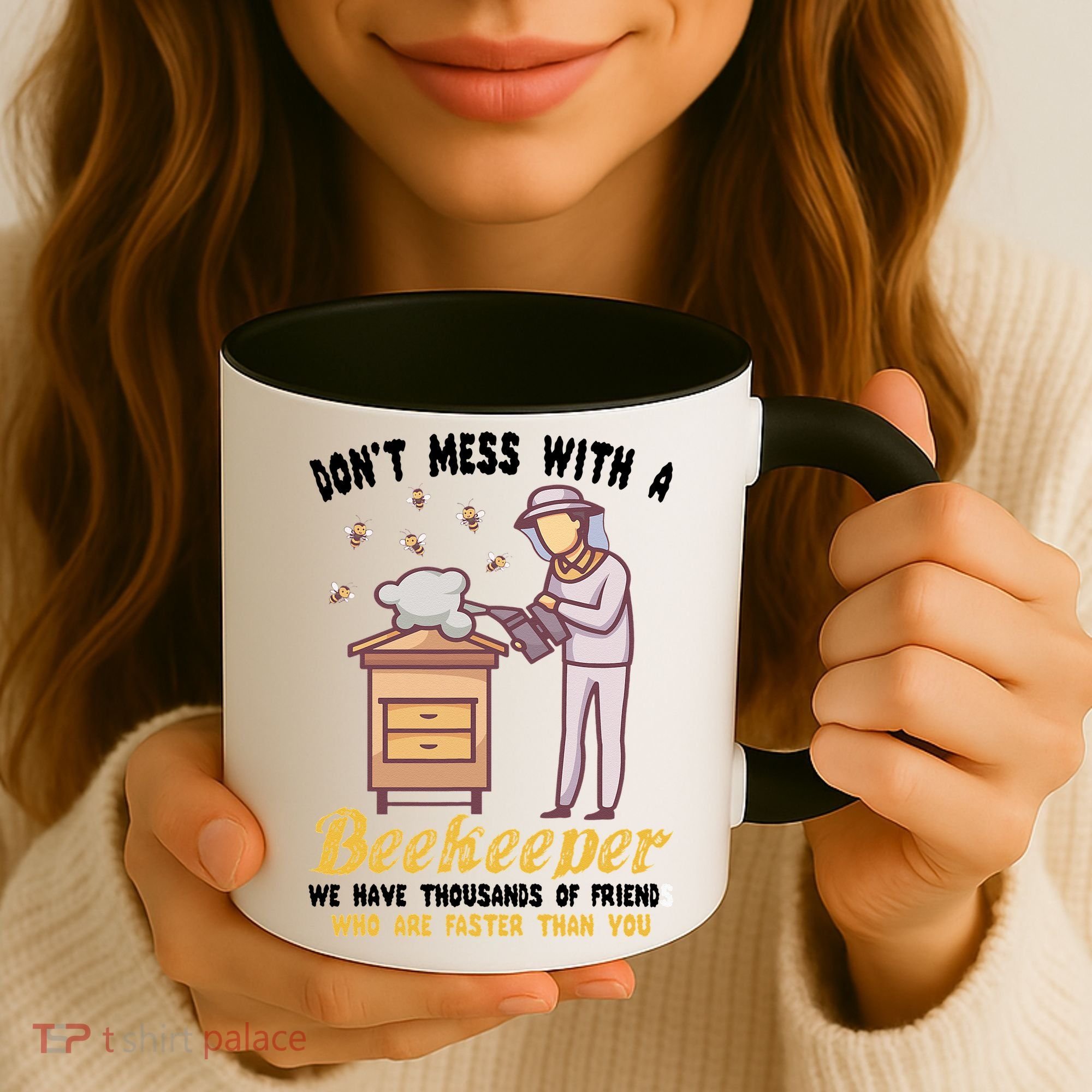 Don't Mess With A Beekeeper Funny Beekeeping Quote Coffee Mug