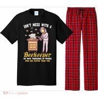Don't Mess With A Beekeeper Funny Beekeeping Quote Pajama Set thumb 0