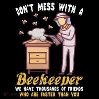 Don't Mess With A Beekeeper Funny Beekeeping Quote Women's Hoodie thumb 2