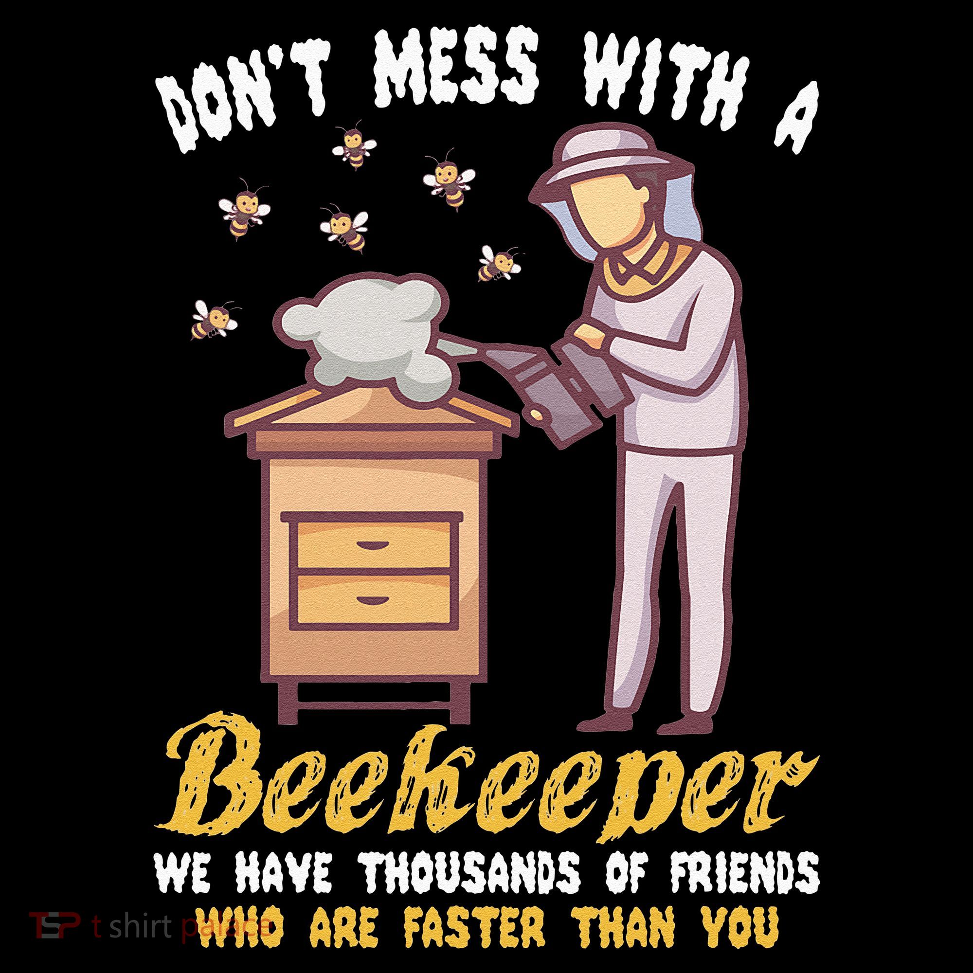 Don't Mess With A Beekeeper Funny Beekeeping Quote Women's Hoodie