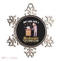 Don't Mess With A Beekeeper Funny Beekeeping Quote Ornament thumb 0