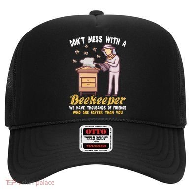 Don't Mess With A Beekeeper Funny Beekeeping Quote Hat