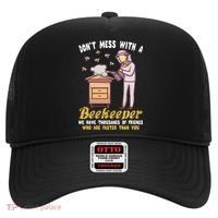 Don't Mess With A Beekeeper Funny Beekeeping Quote Hat thumb 0