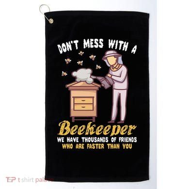 Don't Mess With A Beekeeper Funny Beekeeping Quote Golf Towel