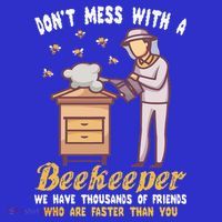 Don't Mess With A Beekeeper Funny Beekeeping Quote Polo thumb 2