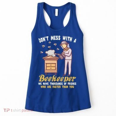 Don't Mess With A Beekeeper Funny Beekeeping Quote Women's Tank Top