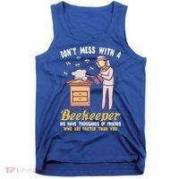 Don't Mess With A Beekeeper Funny Beekeeping Quote Tank Top thumb 0