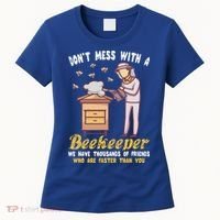 Don't Mess With A Beekeeper Funny Beekeeping Quote Women's T-Shirt thumb 0