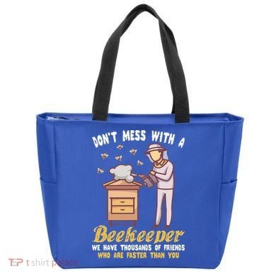 Don't Mess With A Beekeeper Funny Beekeeping Quote Tote Bag