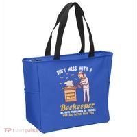 Don't Mess With A Beekeeper Funny Beekeeping Quote Tote Bag thumb 2
