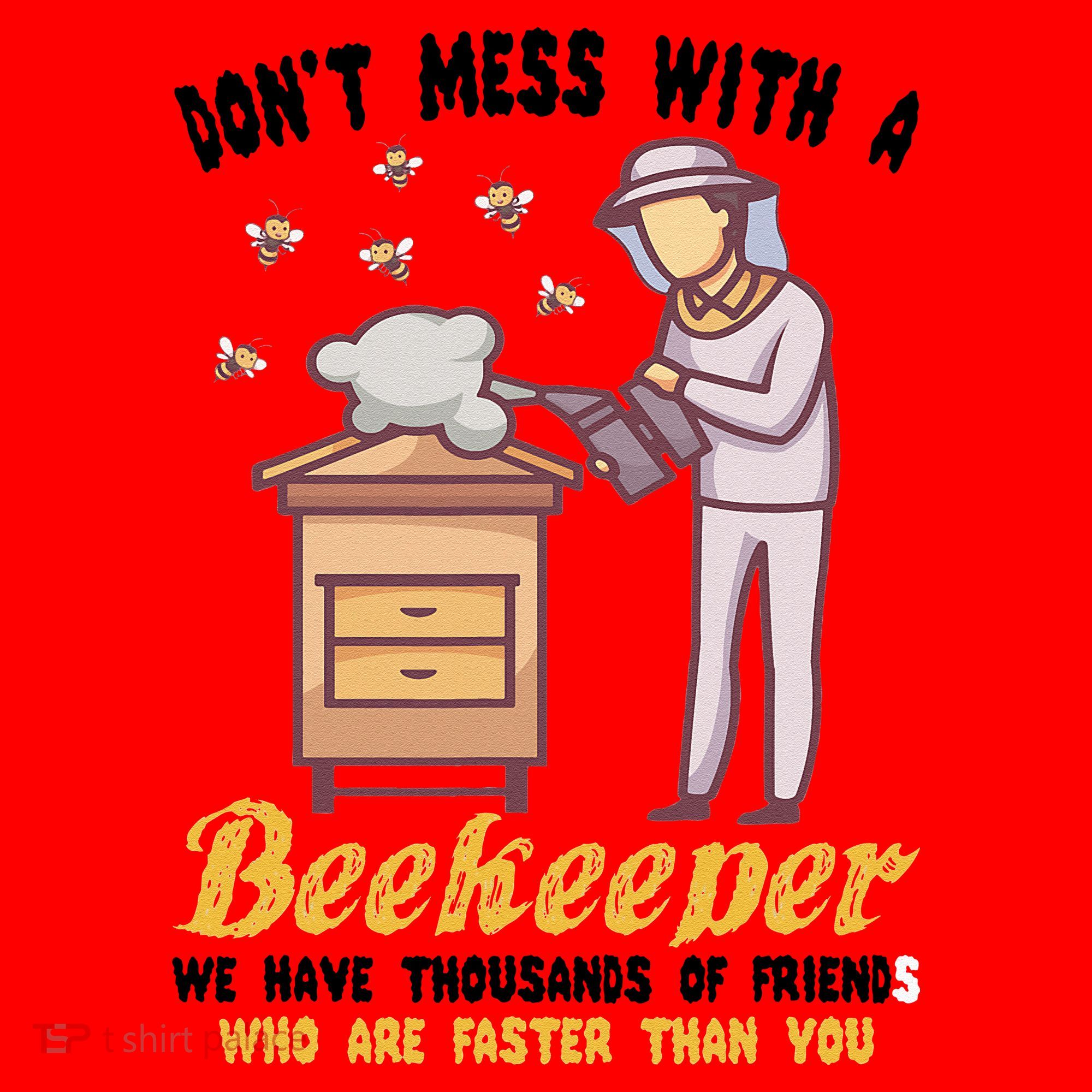 Don't Mess With A Beekeeper Funny Beekeeping Quote Santa Hat