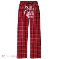 Don't Mess With Mama Bear Funny Mama Bear Women's Flannel Plaid Pajama Pants thumb 0
